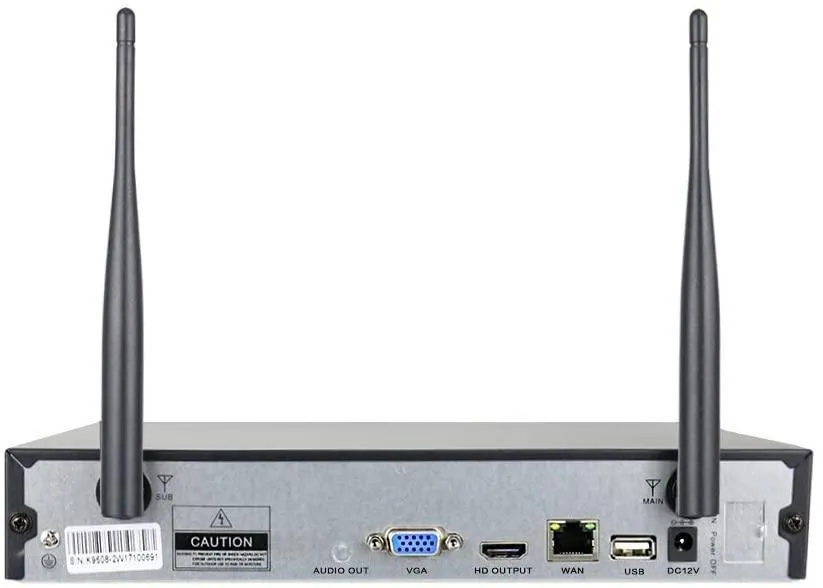 16-Channel 3MP/1080P/960P Network Video Recorder for Hiseeu Wireless Security Camera Systems - HDD Not Included