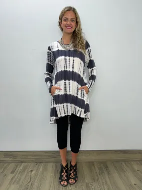 2AM Long Sleeves Tunic - Blue Bamboo