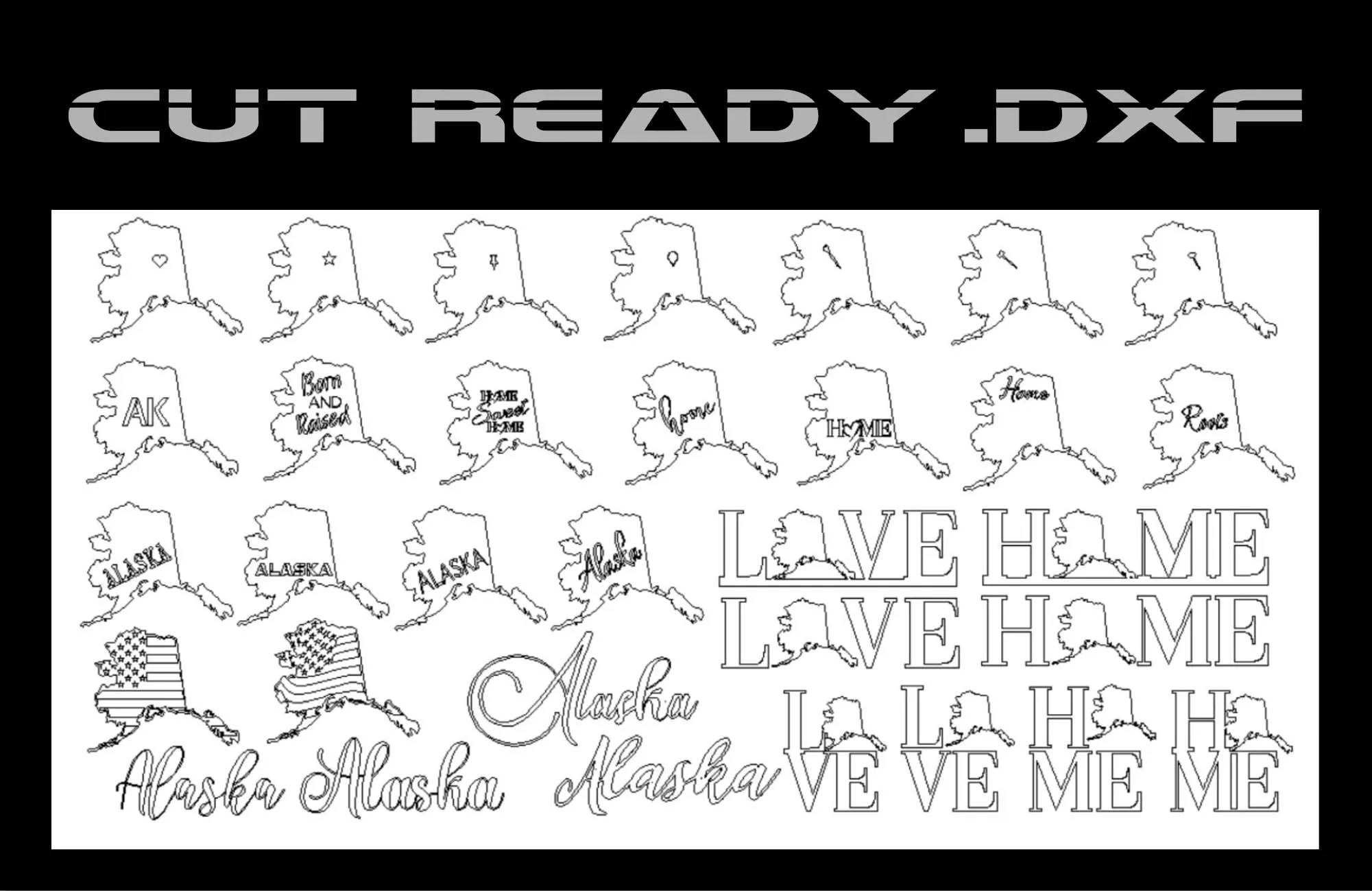 Alaska Theme - Cut Ready DXF File Collection