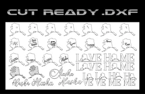 Alaska Theme - Cut Ready DXF File Collection