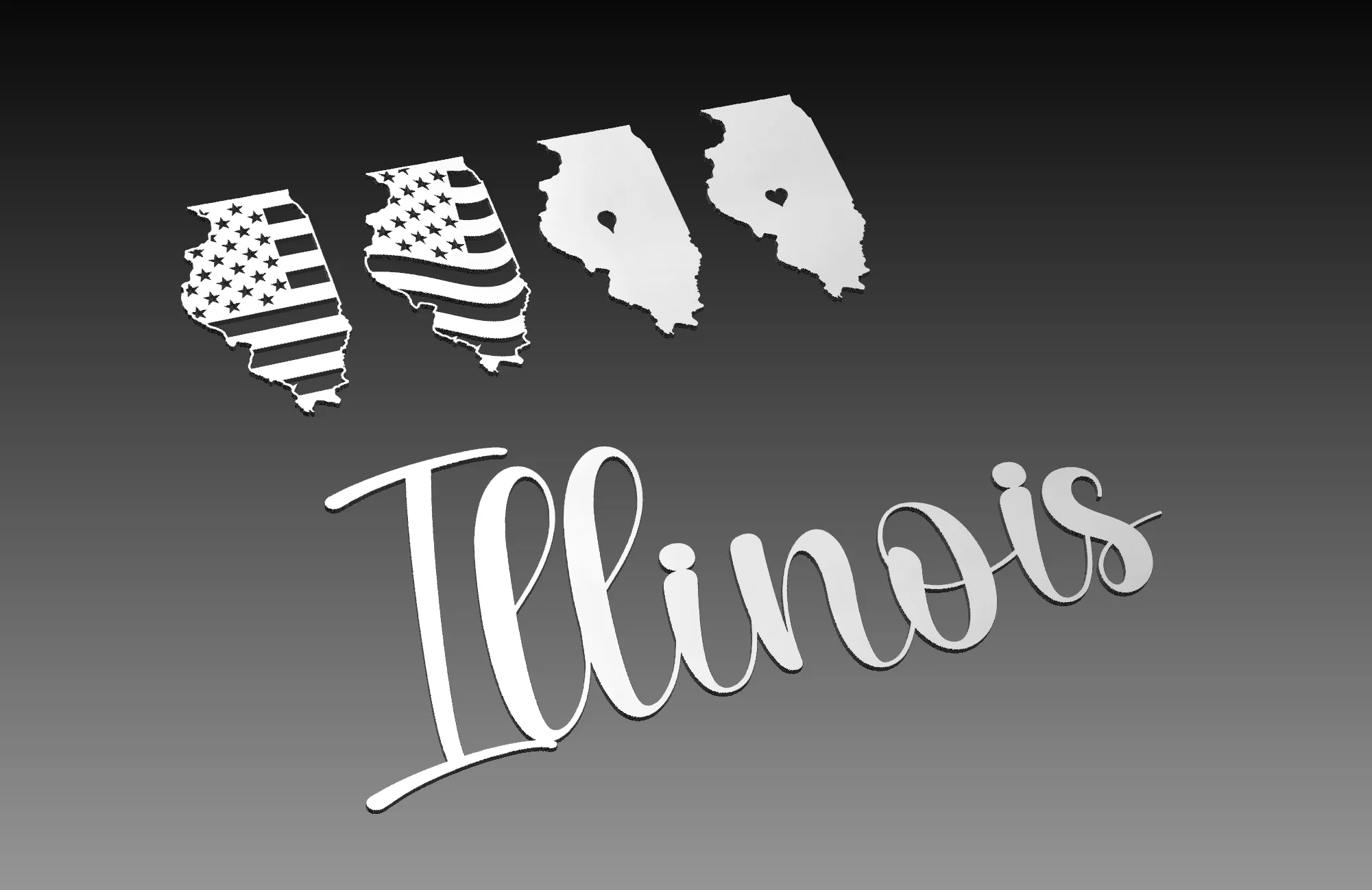 All 50 USA States Theme - Cut Ready DXF File Collection