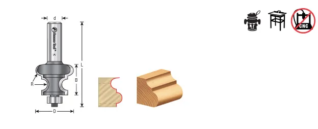 Amana 54186 Matched Bead Router Bit