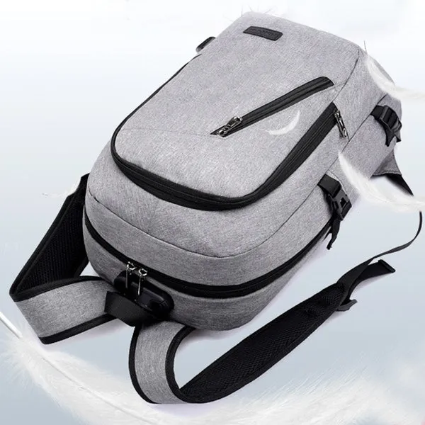 Anti-theft Travel Business Backpack with Lock and USB Charging Port