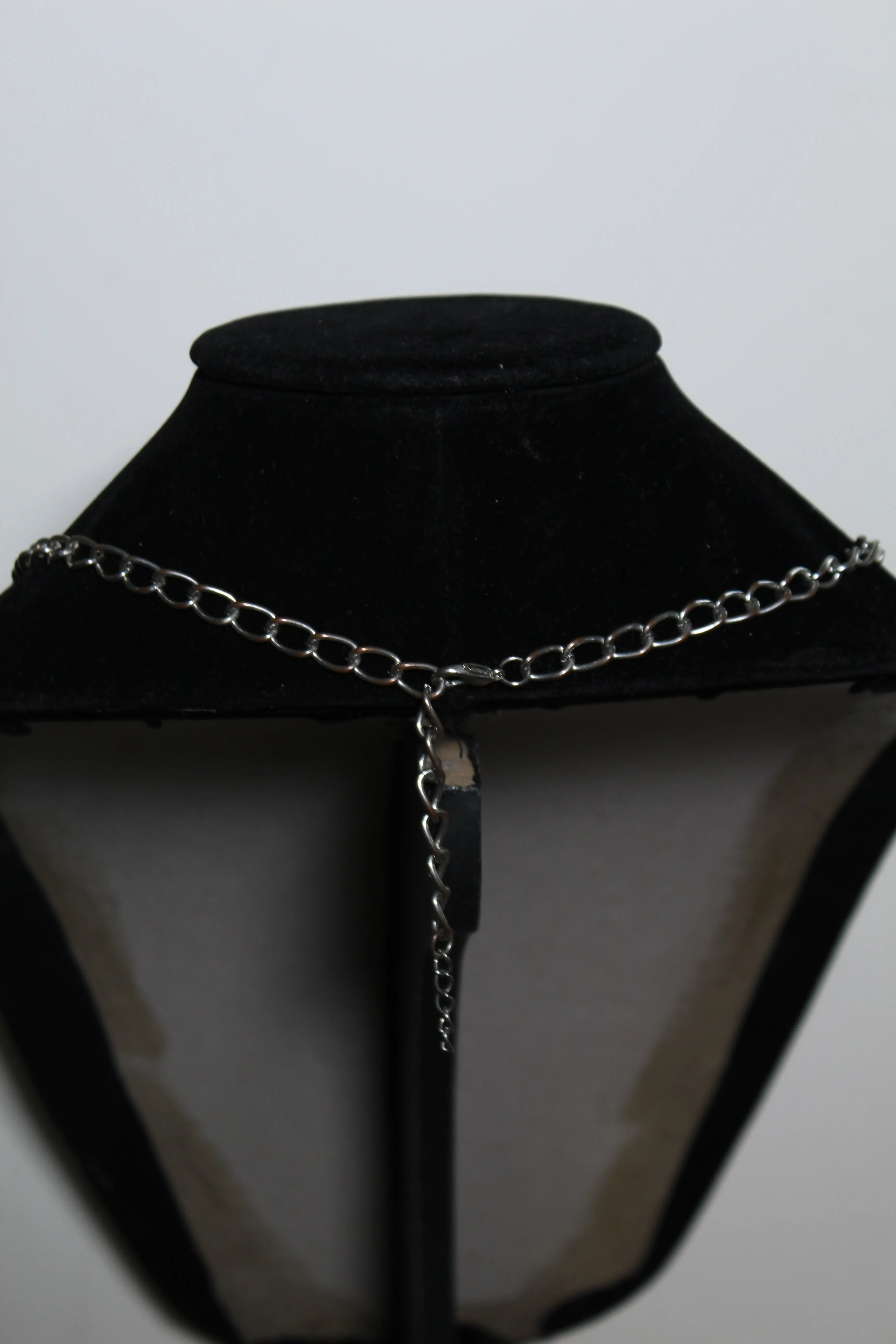 Art Deco Tan Orange Long Chain Necklace