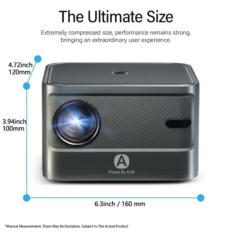 AUN A002 4K Android TV Home Theater Portable LED Projector Game Beamer(US Plug)