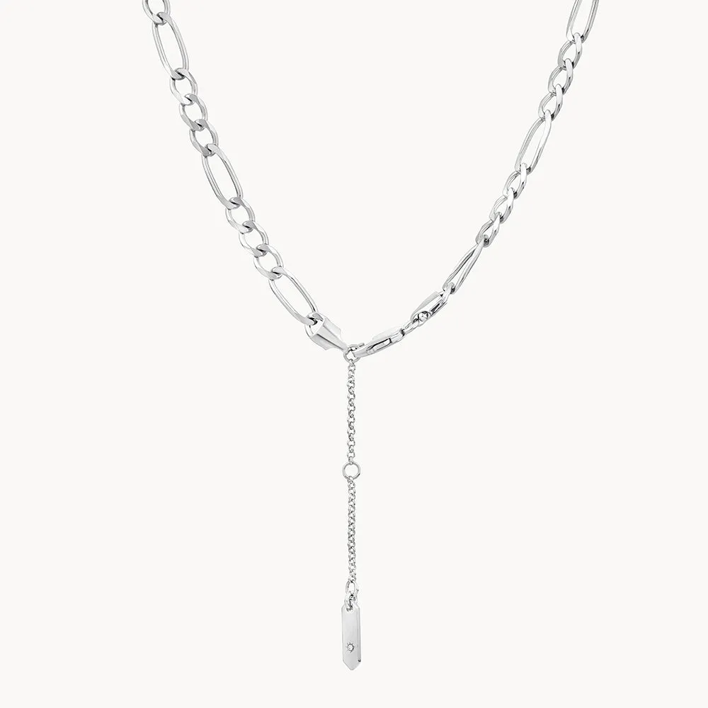 Boyfriend Figaro Chain Necklace in Silver