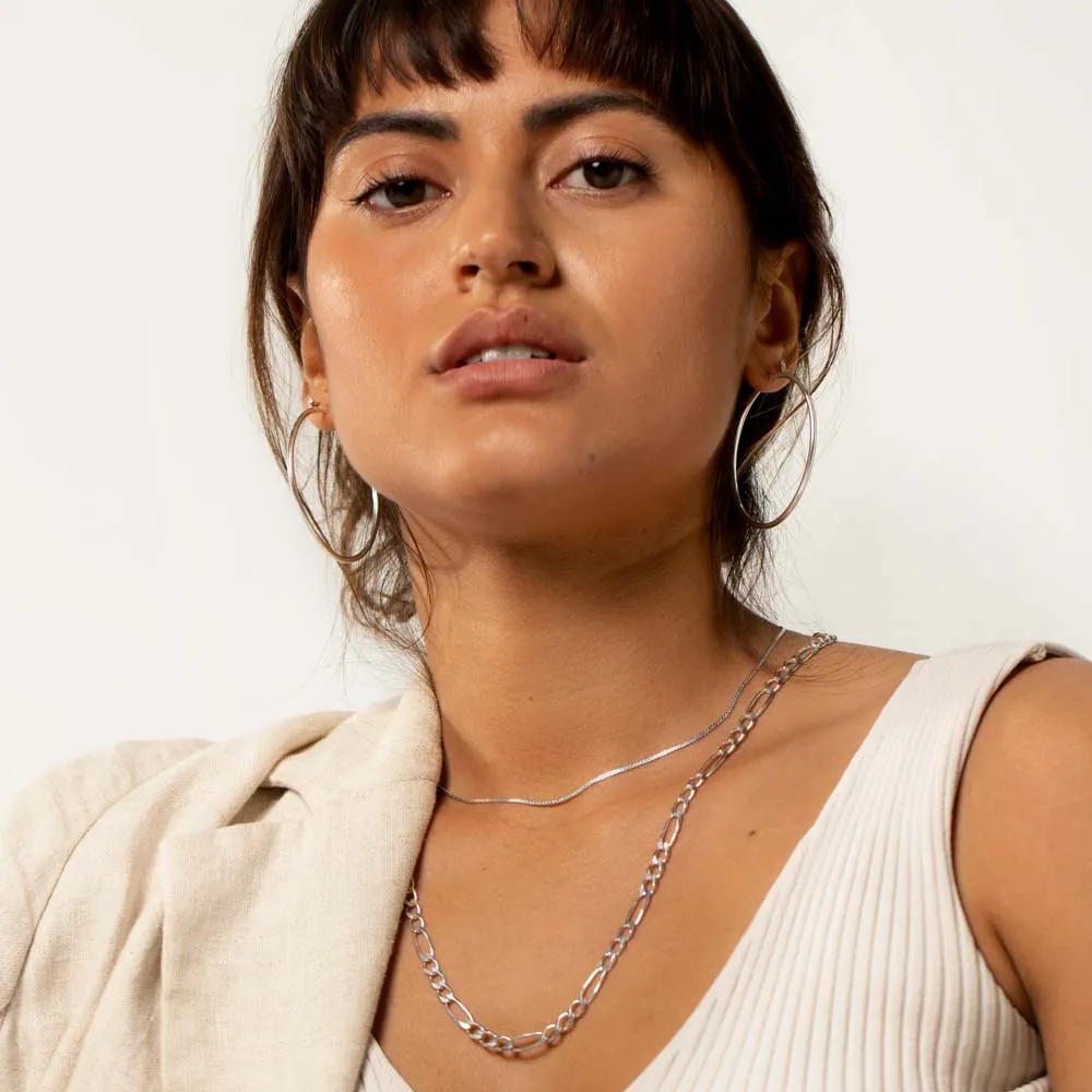 Boyfriend Figaro Chain Necklace in Silver