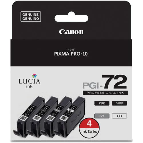 Canon Lucia PGI-72 Ink Tank Value Pack with Chroma Optimizer