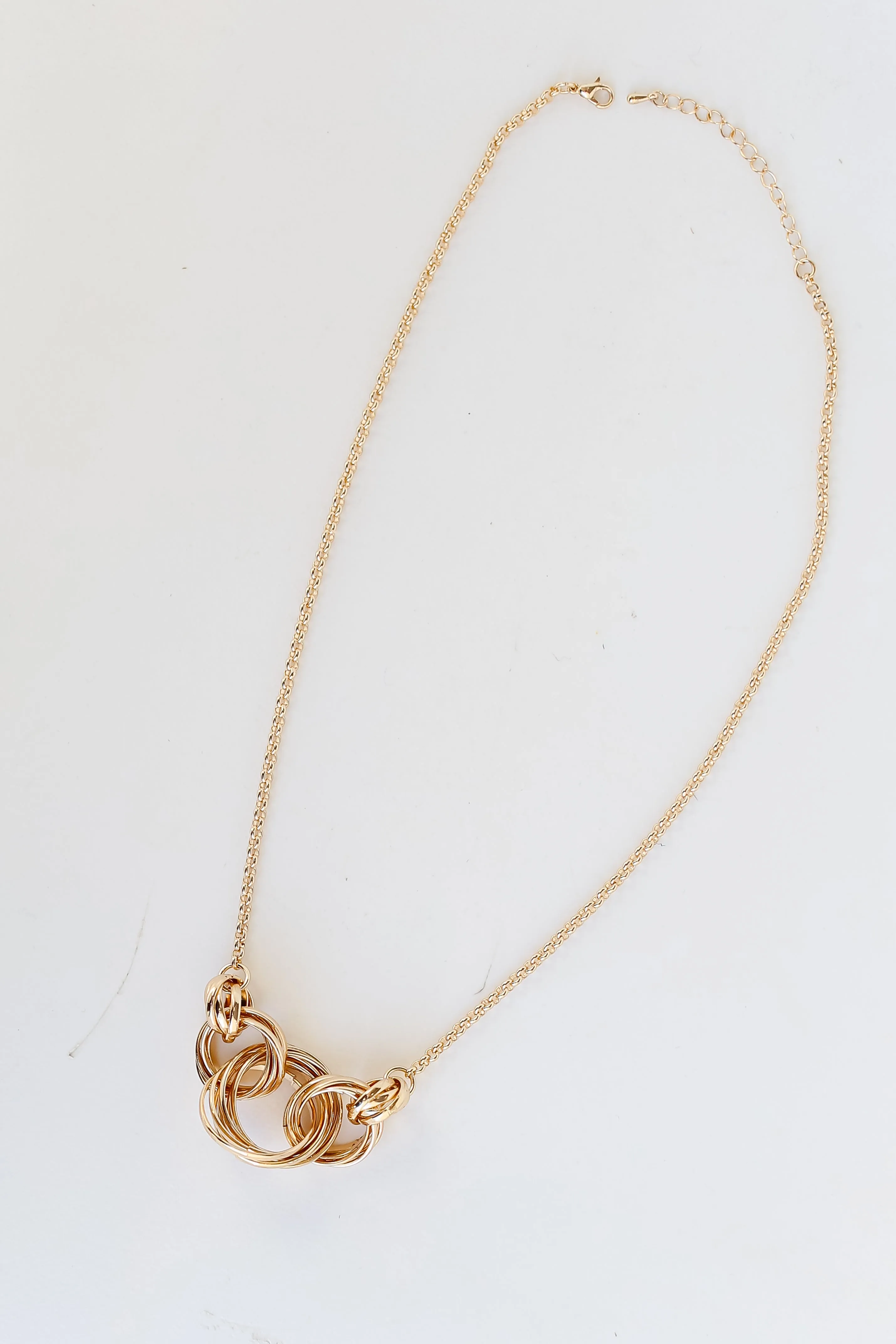 Caroline Gold Circle Link Necklace