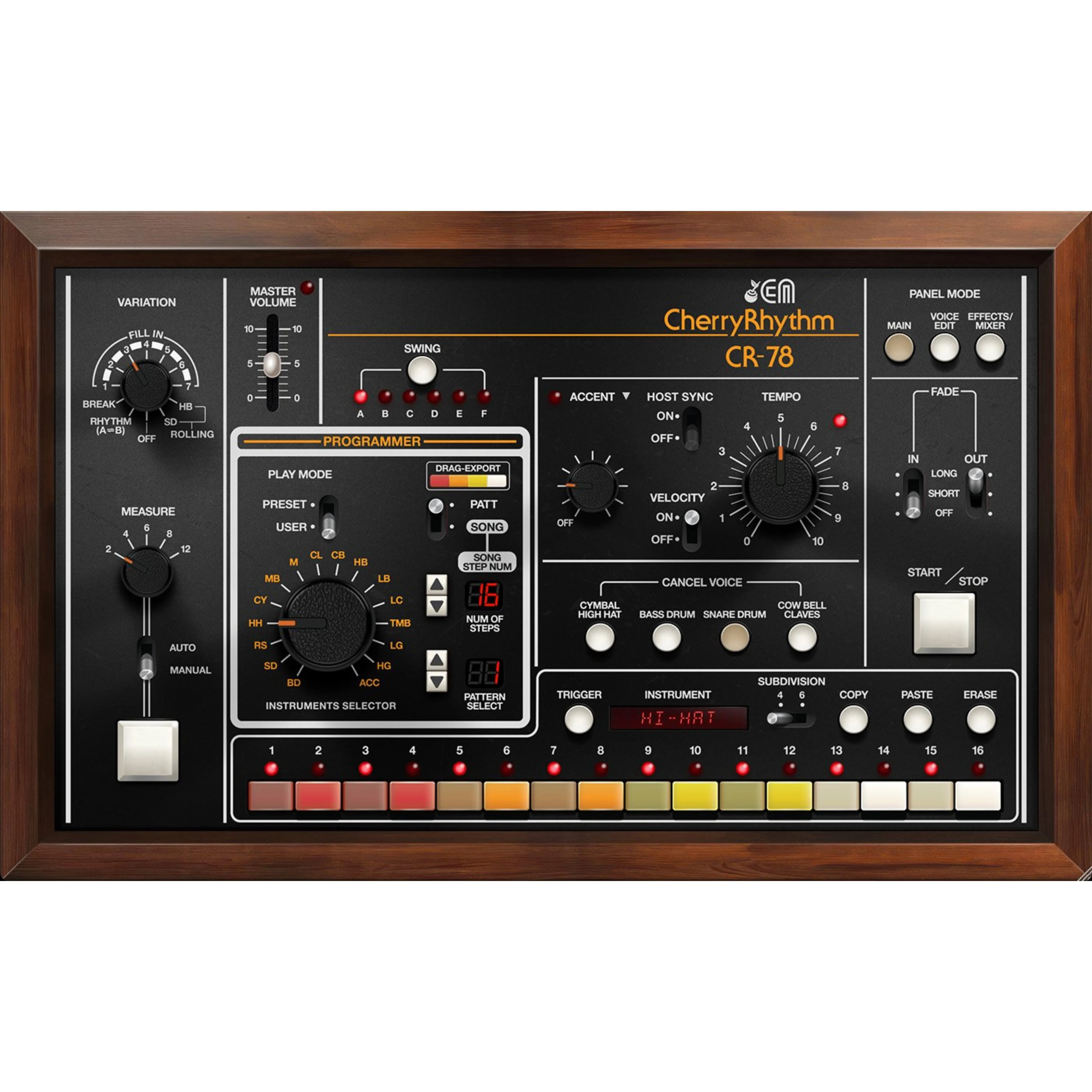 Cherry Audio CR-78 Drum Machine Virtual Instrument Software