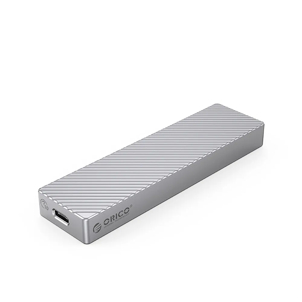 [CLEARANCE] ORICO FV15C3-G2 NVMe/SATA to USB 3.2 Gen2 Dual Protocol M.2 SSD Enclosure with Built-in Aluminum Alloy Heatsink, 2-in-1 USB-C to C/A Data Cable, 10Gbps Fast Data Transmission Rate, 4TB Supported Capacity for Windows, macOS, Linux