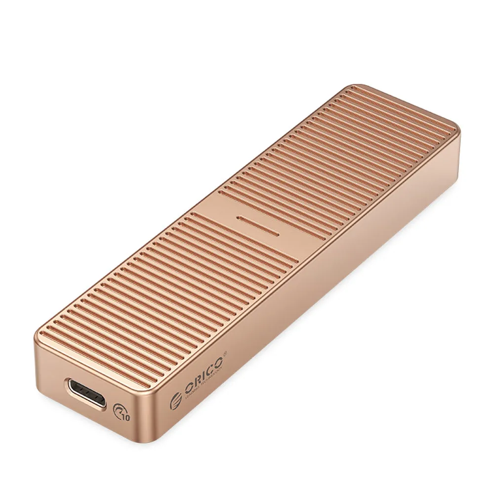 [CLEARANCE] ORICO FV25C3-G2 NVMe/SATA to USB 3.2 Gen2 Dual Protocol M.2 SATA SSD Enclosure with Built-in Aluminum Alloy Heatsink, 2-in-1 USB-C to C/A Cable, 10Gbps Fast Data Transmission Rate, 4TB Supported Capacity for Windows, macOS, Linux
