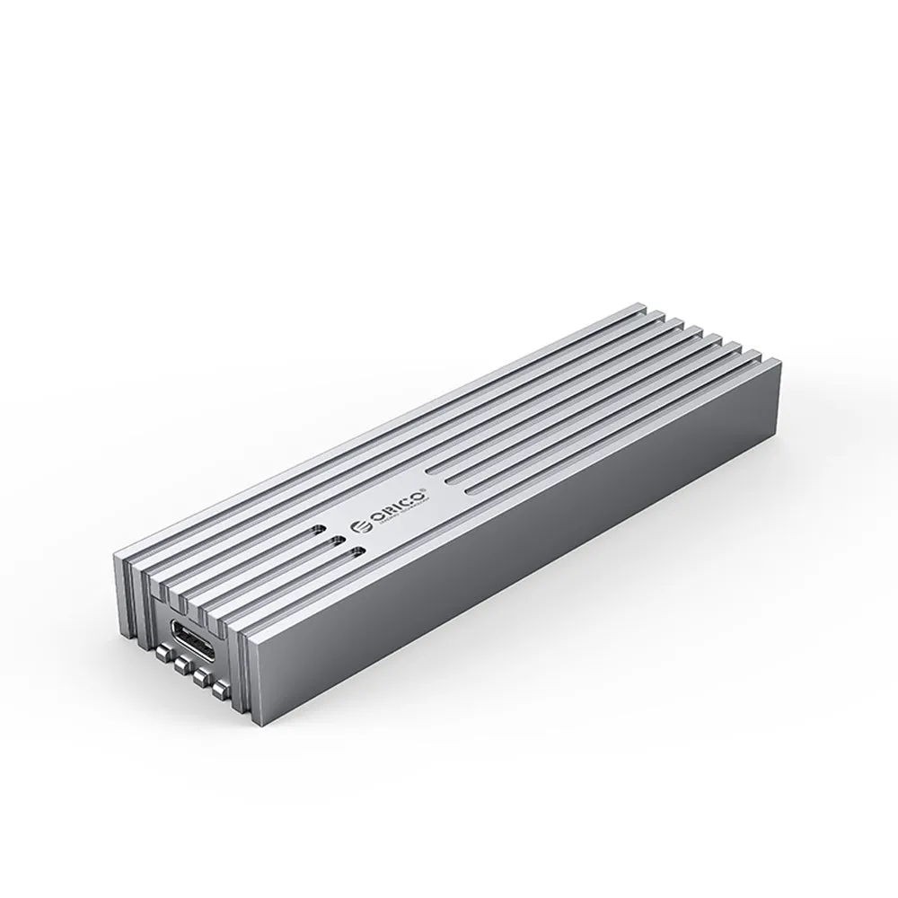 [CLEARANCE] ORICO FV35C3-G2 NVMe/NGFF to USB 3.2 Gen2 Dual Protocol M.2 SATA SSD Enclosure with Built-in Aluminum Alloy Heatsink, 2-in-1 USB-C to C/A Cable, 10Gbps Fast Data Transmission Rate, 4TB Supported Capacity for Windows, macOS, Linux
