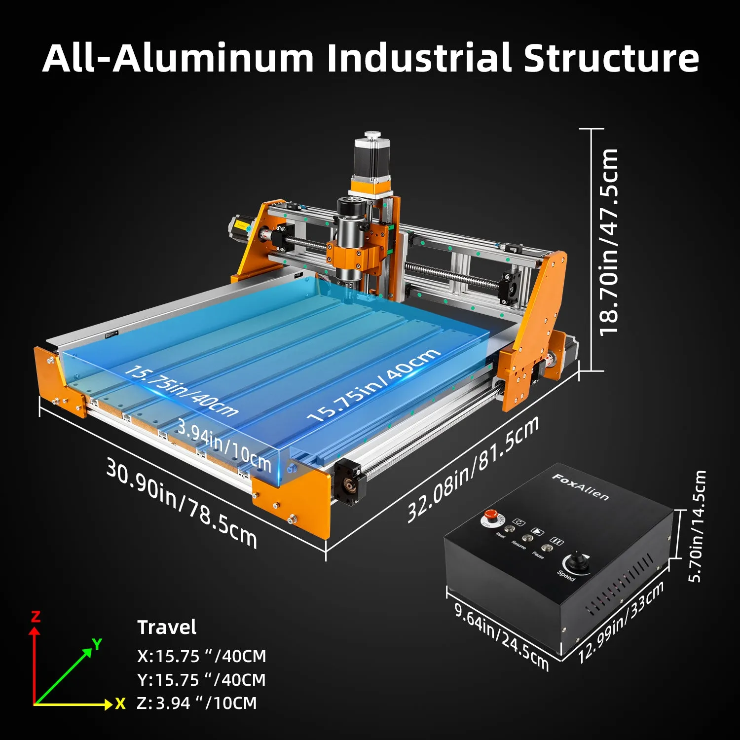 CNC Router Machine Vasto with 20W Laser Bundle Kit
