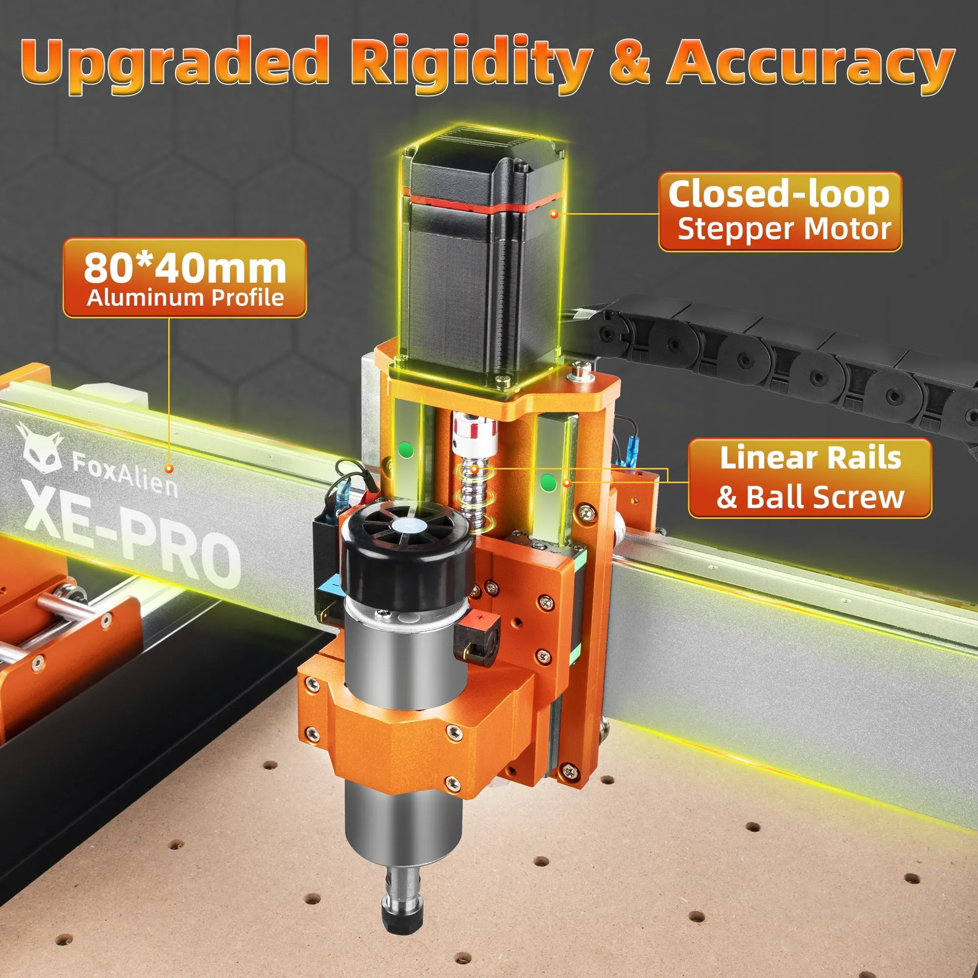 CNC Router Machine XE-PRO with 40W Laser Bundle Kit