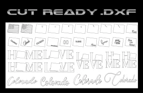 Colorado Theme - Cut Ready DXF File Collection