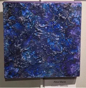 Cosmic Gateway Encaustic Painting - 2023 Petite Treasures Series