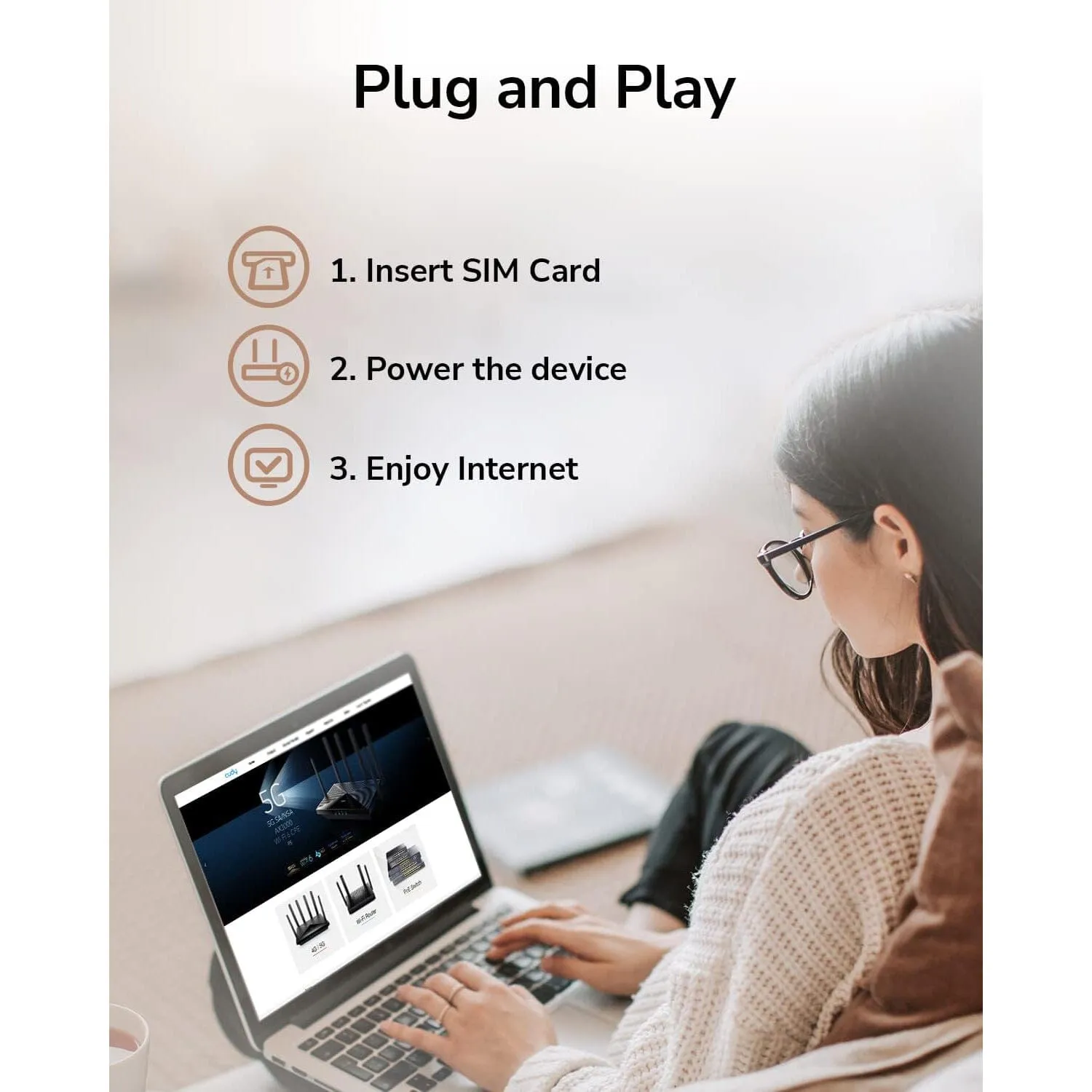 Cudy 4G LTE Cat 12 WiFi Router  (Refurbished)