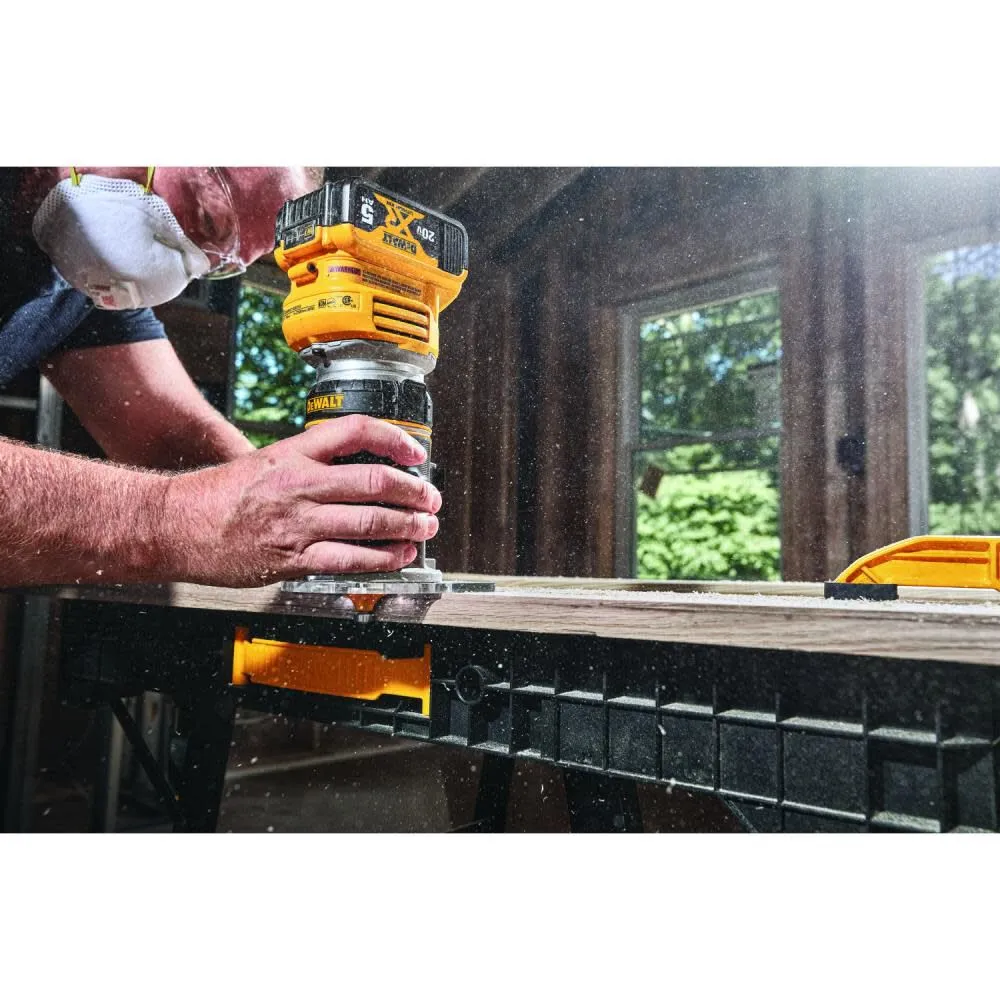 DEWALT 1/4-In DCW600B Variable Speed Brushless Fixed Cordless Router (Bare Tool)
