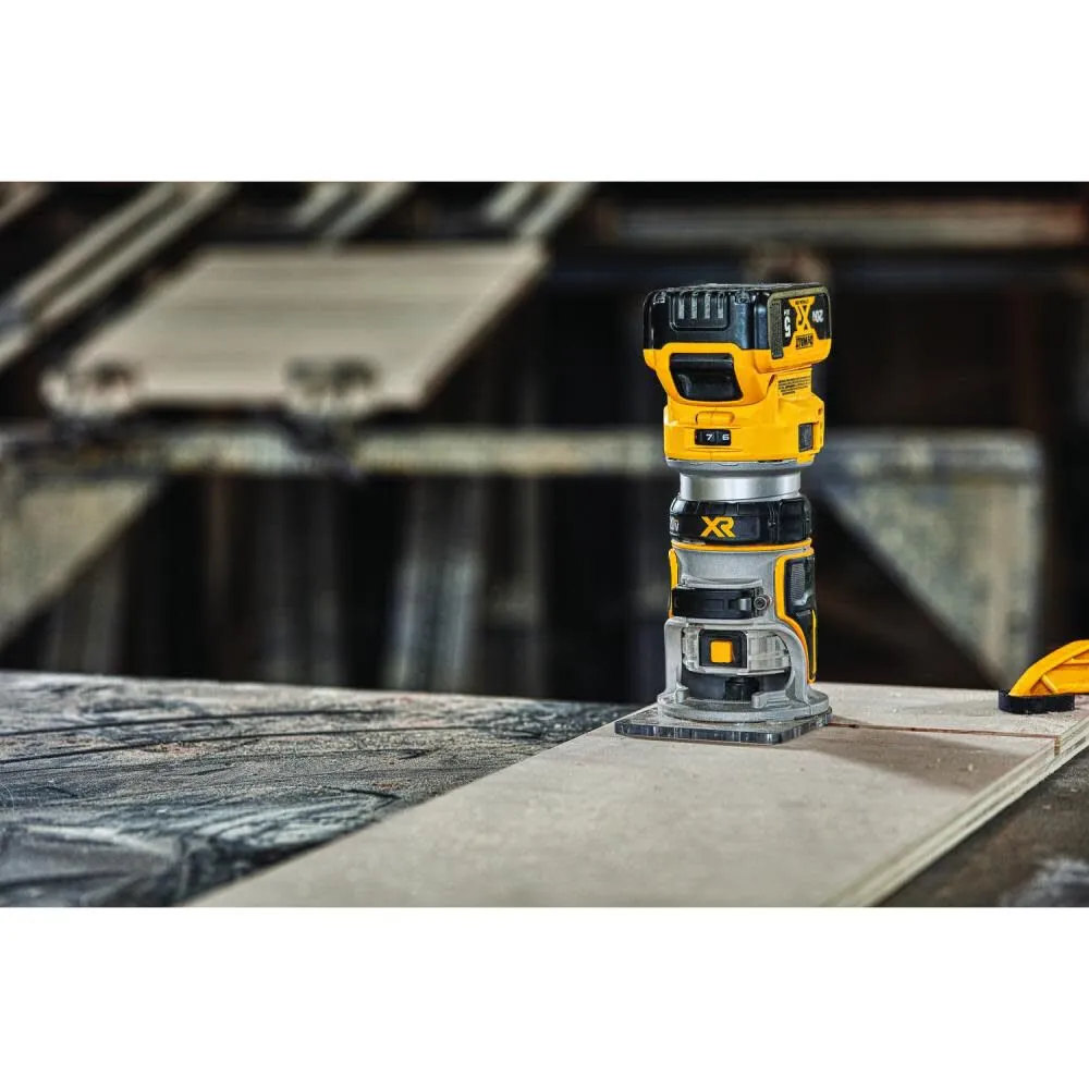 DEWALT 1/4-In DCW600B Variable Speed Brushless Fixed Cordless Router (Bare Tool)