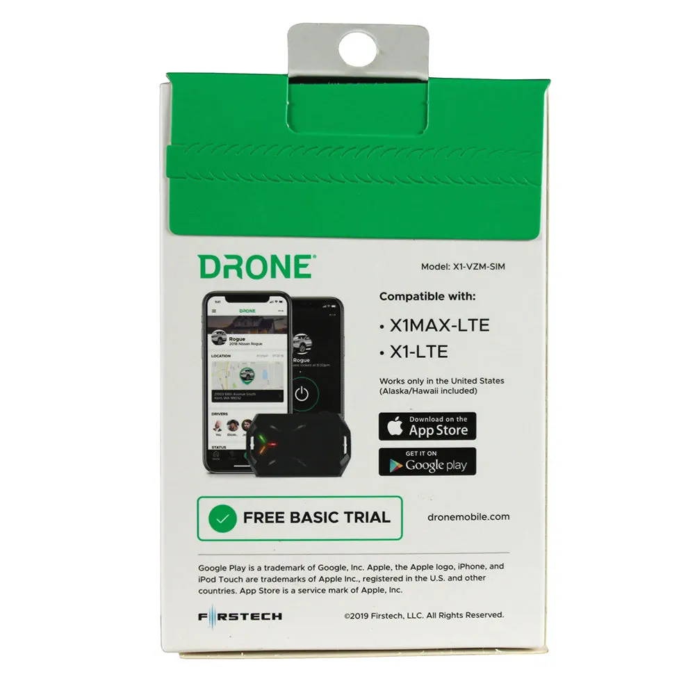 Drone Verizon LTE Replacement SIM Card for Drone X1 Models
