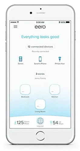 eero Home WiFi System (Pack of 3) - Blanket Your Home in WiFi, Replaces Wireless Router and Range Extender, Gigabit Speed, WPA2 Encryption