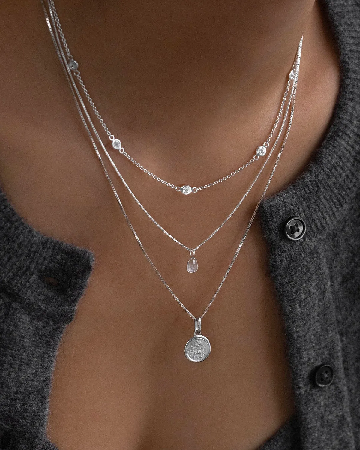 Floatesse Necklace | White CZ