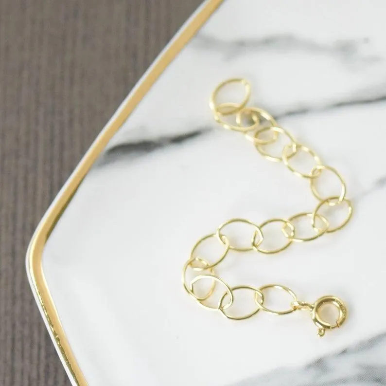 Gold filled Lever clasp adjustable necklace extender