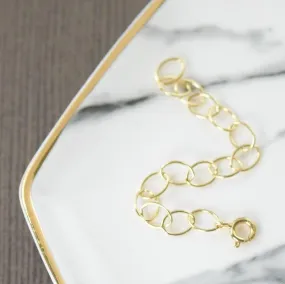 Gold filled Lever clasp adjustable necklace extender