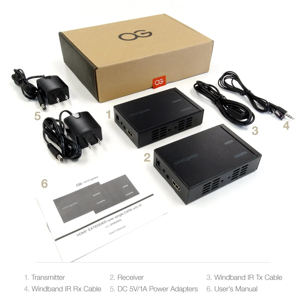 HDMI® Extender over single 328ft/100m CAT6 (TCP/IP) with IR