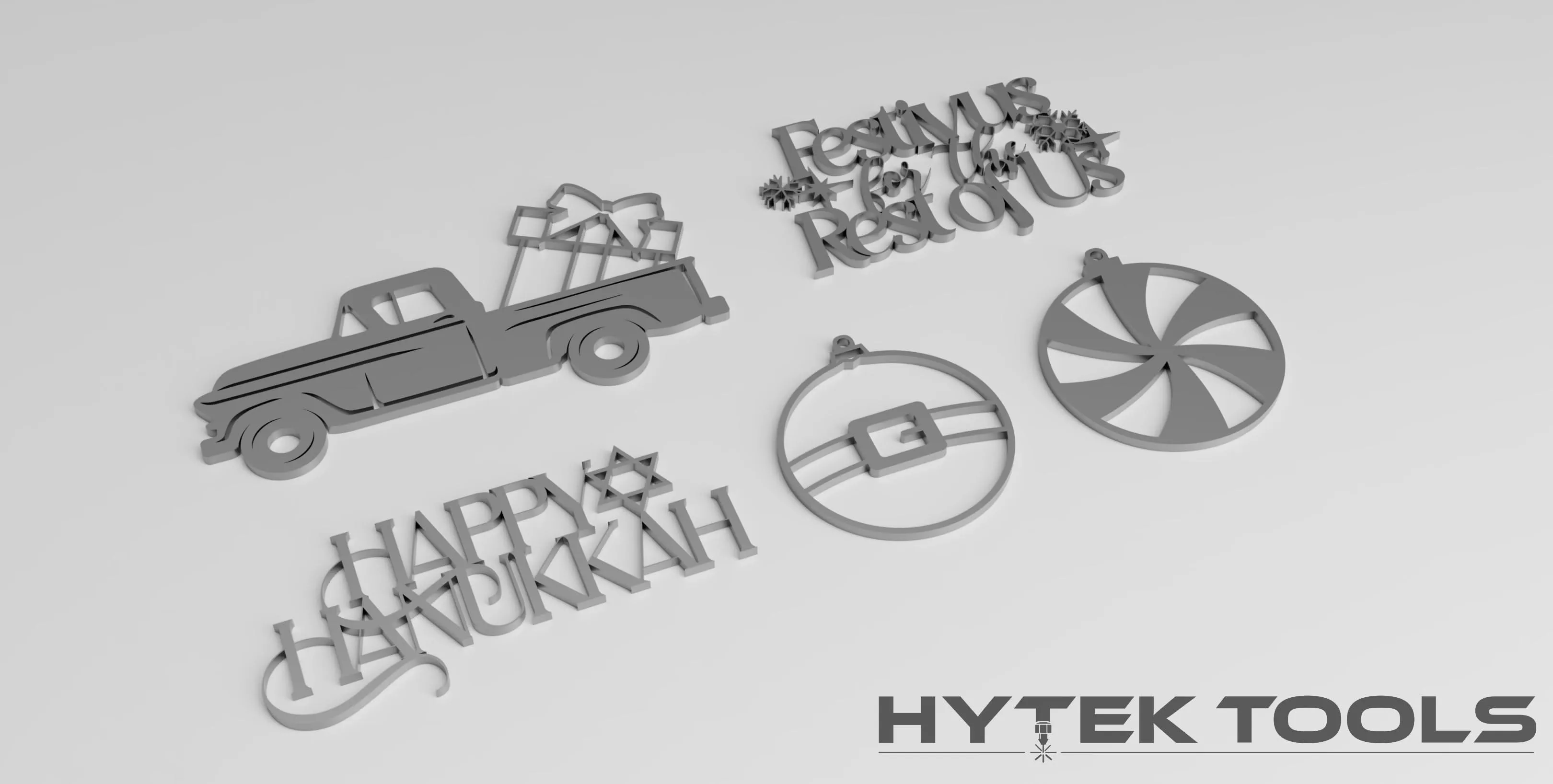 Holiday Ornaments Theme - Cut Ready DXF File Collection