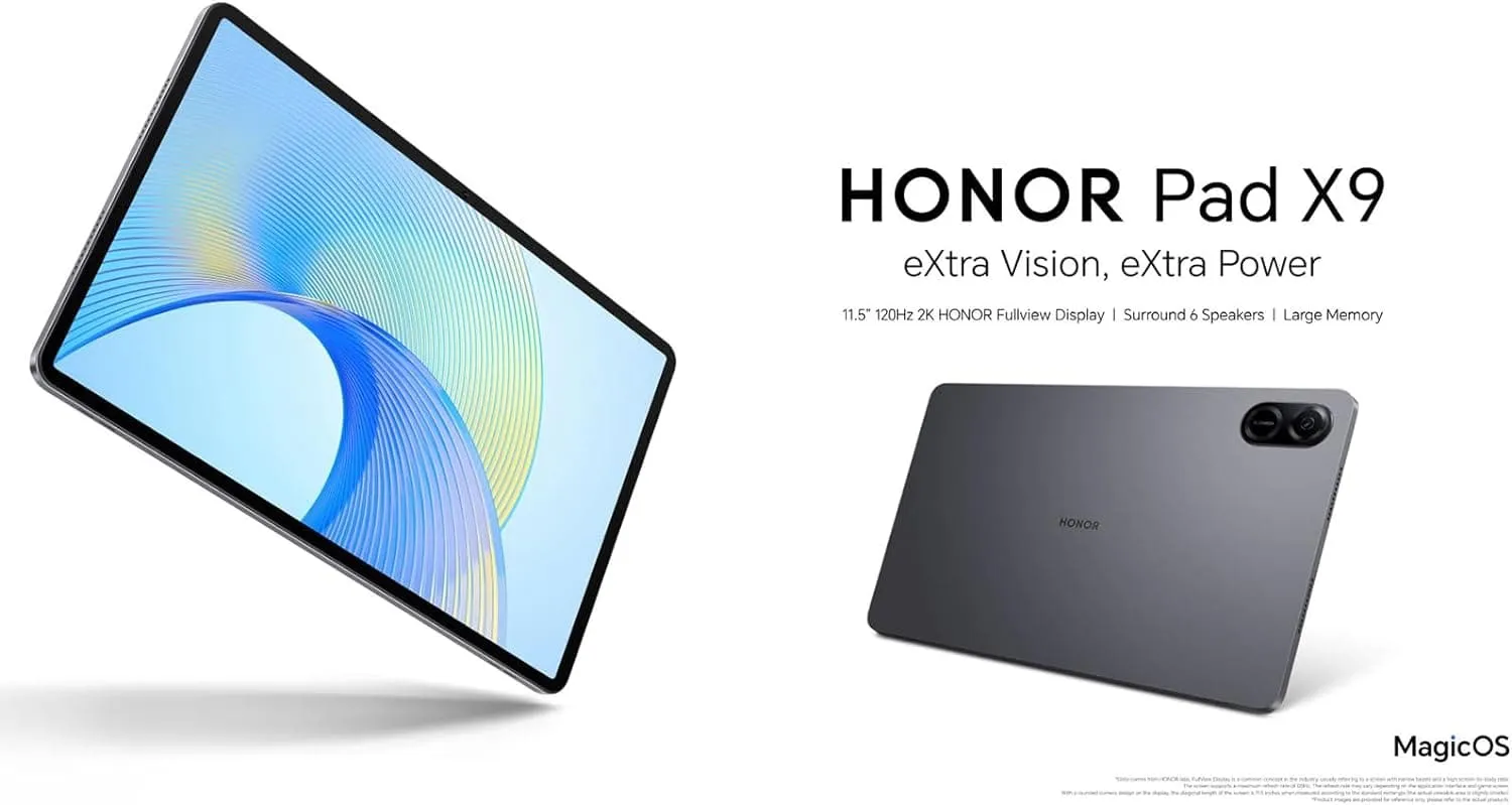 HONOR Pad X9 11.5 Inch 128GB Wi-Fi Tablet - Grey