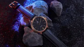 Iarvel Watch - Gold Watchcase Black Dial