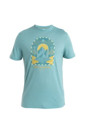 Icebreaker Men&#x27;s Merino 150 Tech Lite III Short Sleeve Tee Mountain Gateway Cloud Ray | Buy Icebreaker Men&#x27;s Merino 150 Tech Lite III Short Sleeve Tee Mountain Gateway Cloud Ray here | Outnorth