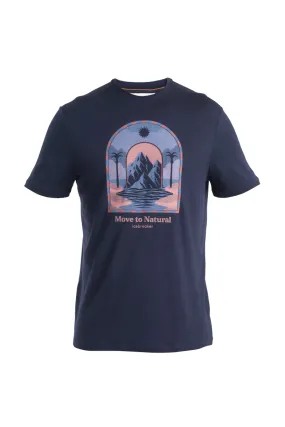 Icebreaker Men&#x27;s Merino 150 Tech Lite III Short Sleeve Tee Mountain Gateway Midnight Navy | Buy Icebreaker Men&#x27;s Merino 150 Tech Lite III Short Sleeve Tee Mountain Gateway Midnight Navy here | Outnorth