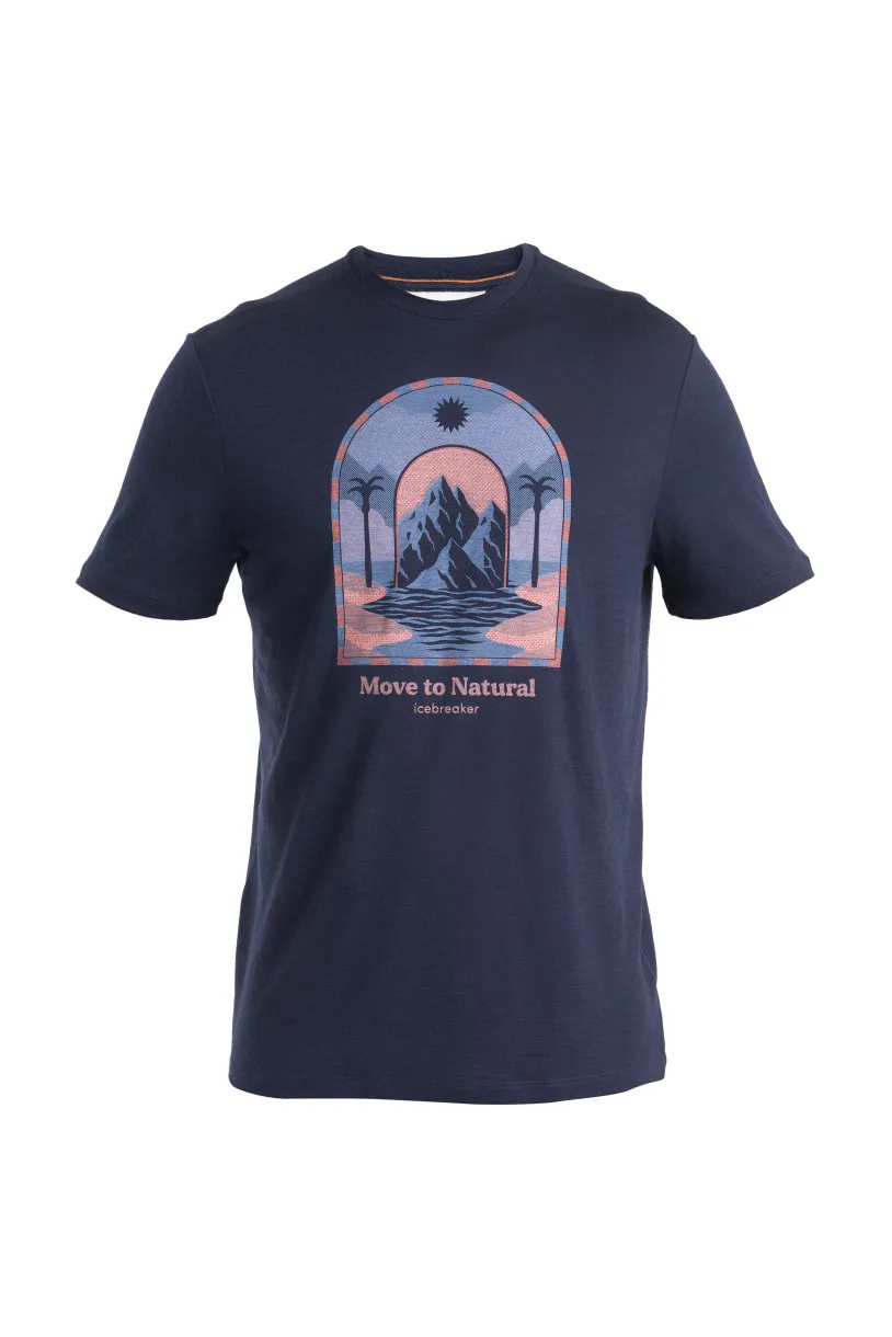 Icebreaker Men&#x27;s Merino 150 Tech Lite III Short Sleeve Tee Mountain Gateway Midnight Navy | Buy Icebreaker Men&#x27;s Merino 150 Tech Lite III Short Sleeve Tee Mountain Gateway Midnight Navy here | Outnorth