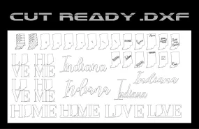 Indiana Theme - Cut Ready DXF File Collection