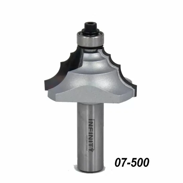 Infinity Tools 1/2" Shank Multi-Radius Router Bit w/ 3-Pc. Bearing Kit
