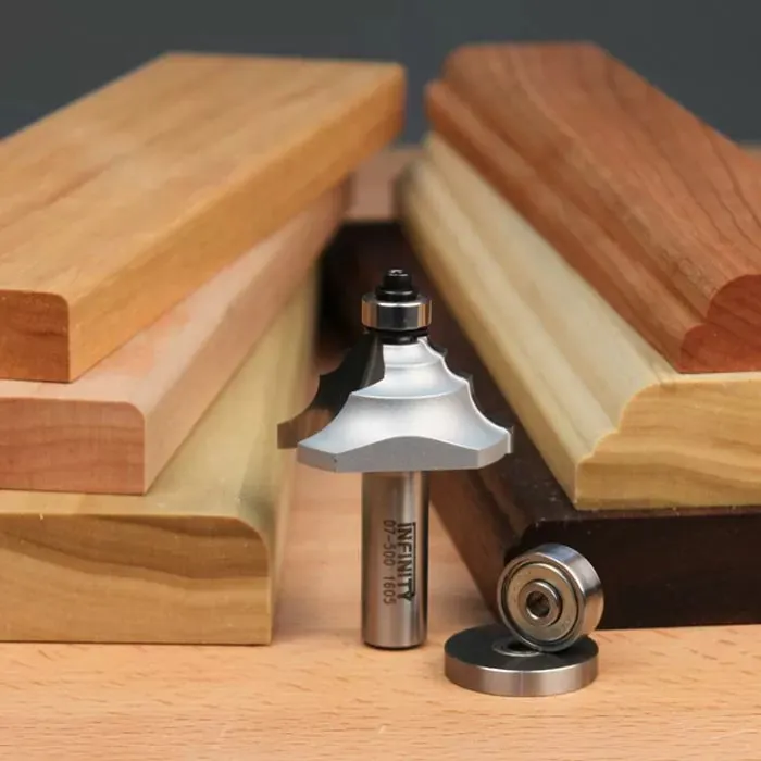Infinity Tools 1/2" Shank Multi-Radius Router Bit w/ 3-Pc. Bearing Kit