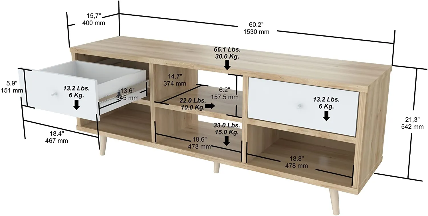 Inval Mid-Century Modern TV Console