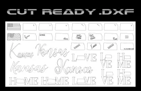 Kansas Theme - Cut Ready DXF File Collection