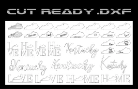 Kentucky State Theme - DXF Cut Ready File Collection