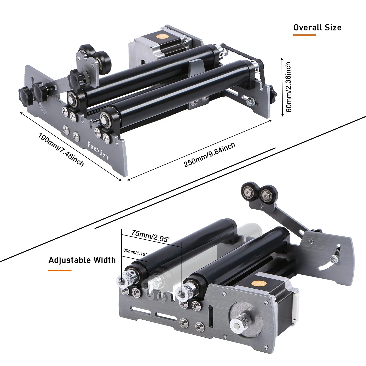 Laser Rotary Roller R57 for 4040-XE, Vasto & Vasto XXL