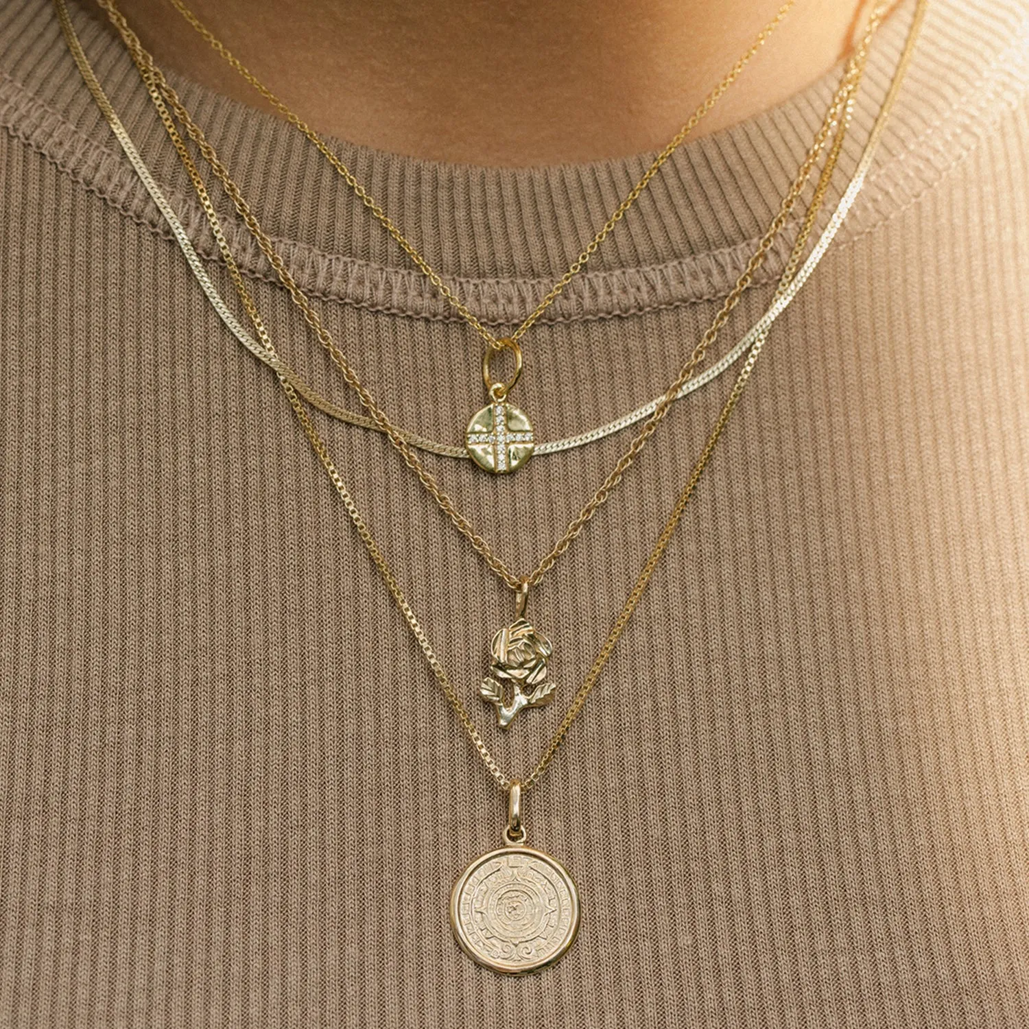 Mayan Necklace | Gold