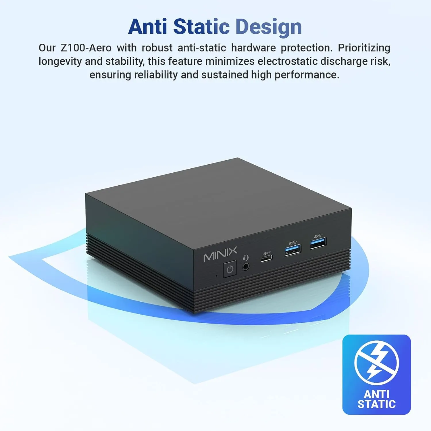 MINIX Z100-AERO Mini PC ( Alder Lake N100 / 16GB DDR4 / 512GB SSD / Windows 11 Pro)