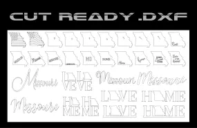 Missouri State Theme - DXF Cut Ready File Collection