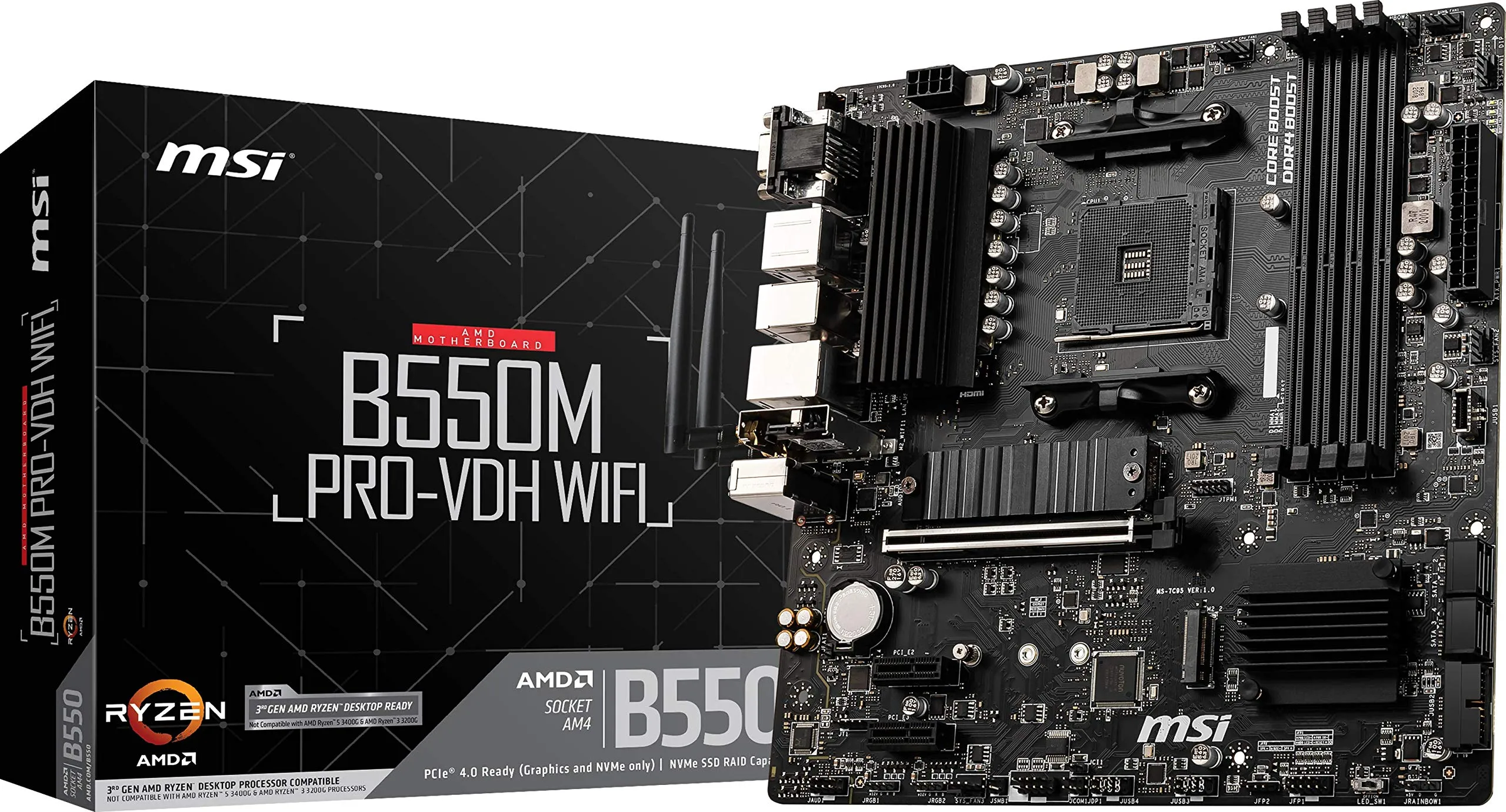 MSI B550M Pro-VDH WIFI | AM4 MATX Motherboard
