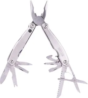 MULTITOOL SILVER WITH LED LIGHT & NYLON POUCH IN BLISTER