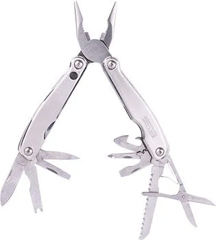 MULTITOOL SILVER WITH LED LIGHT & NYLON POUCH IN BLISTER