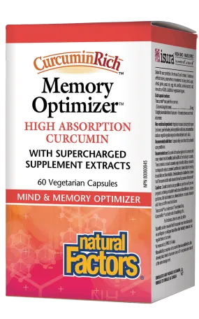 Natural Factors Memory Optimizer High Absorption Curcumin 60 Vegetarian capsules